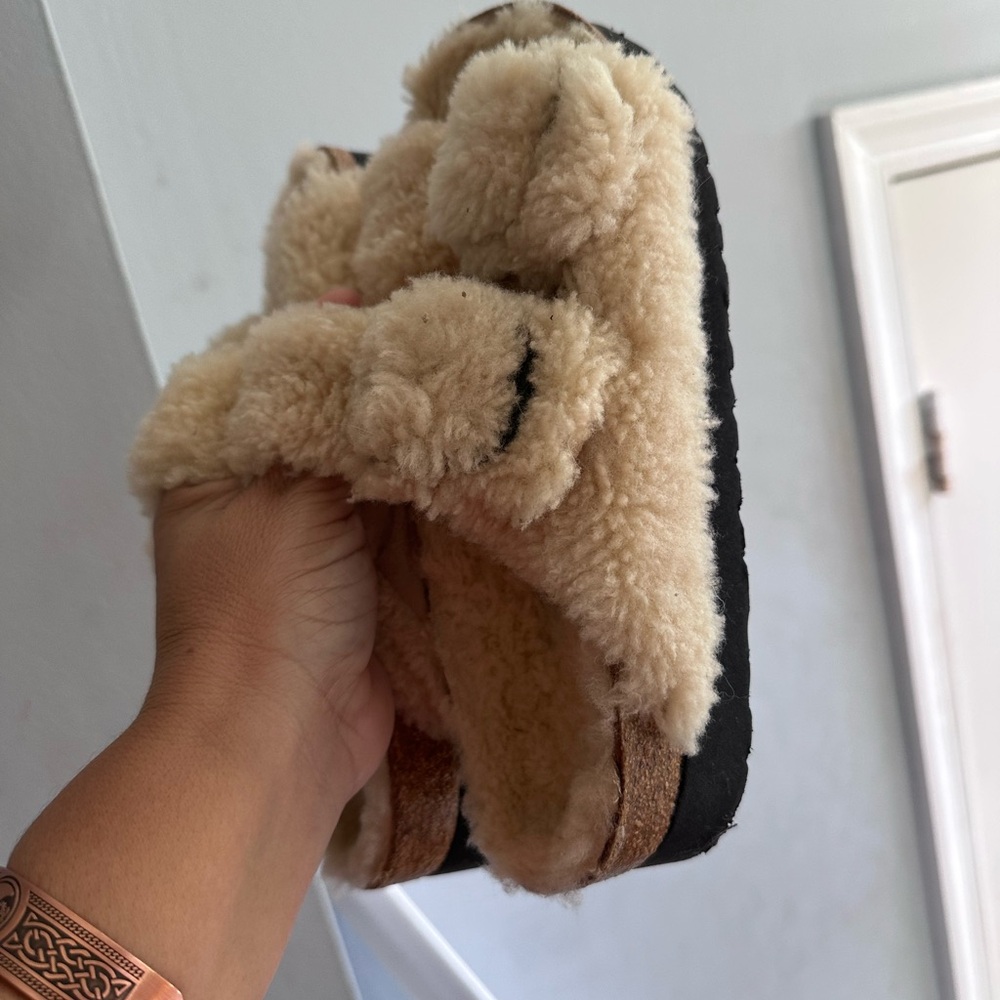Papillio Cream and Black Slippers